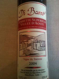 Vigne de Torrette 2004 Val d'Aosta (Di Barro) – (A wine from Italy)