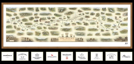 The New Illustrated Map of the Douro offered at London Christie’s with a substantial collection of Noval Nacional, Graham’s, Taylor’s and Fonseca Port wines